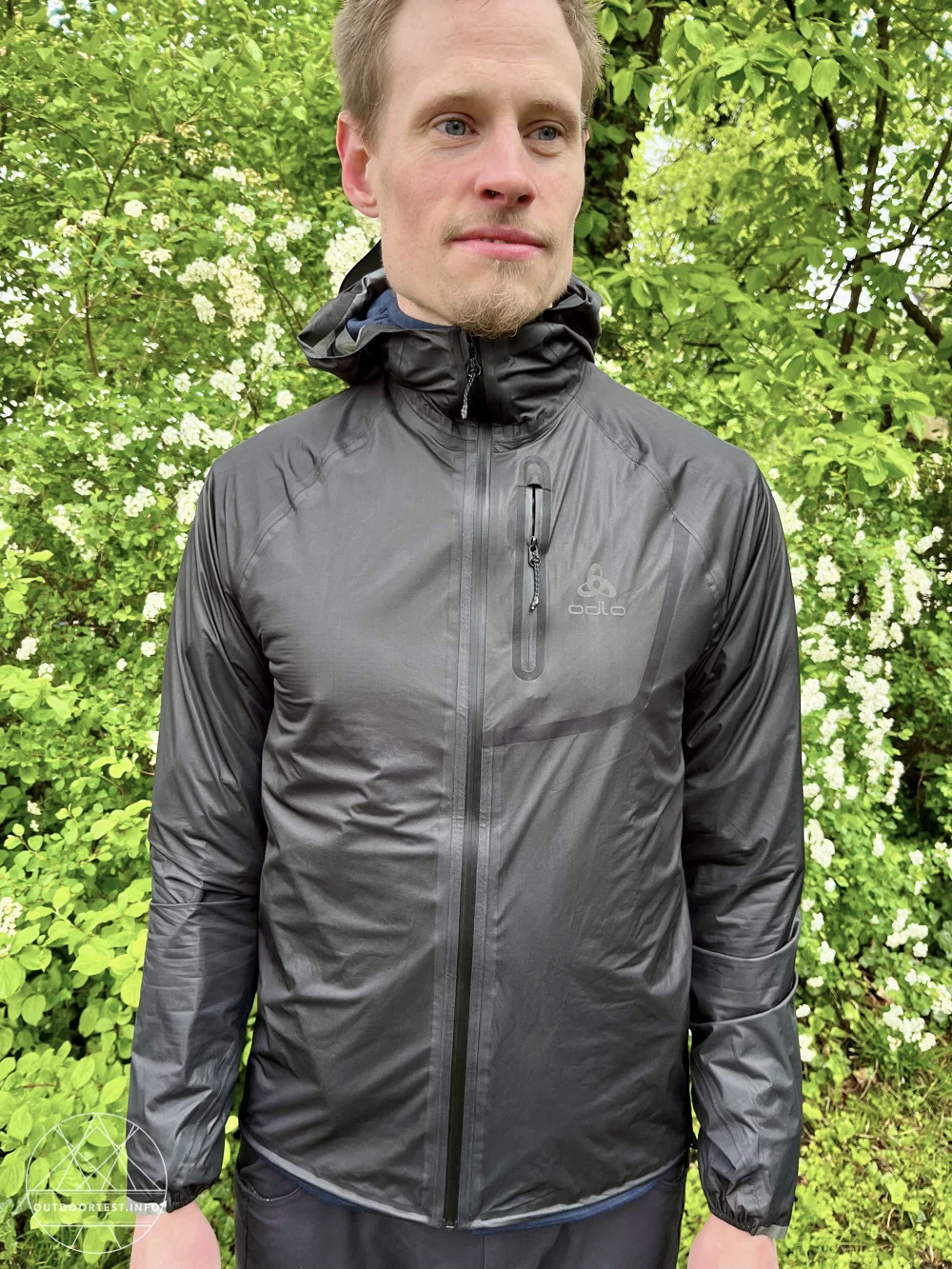 Odlo Wasserdichte Zeroweight Dual Dry Performance Knit Laufjacke