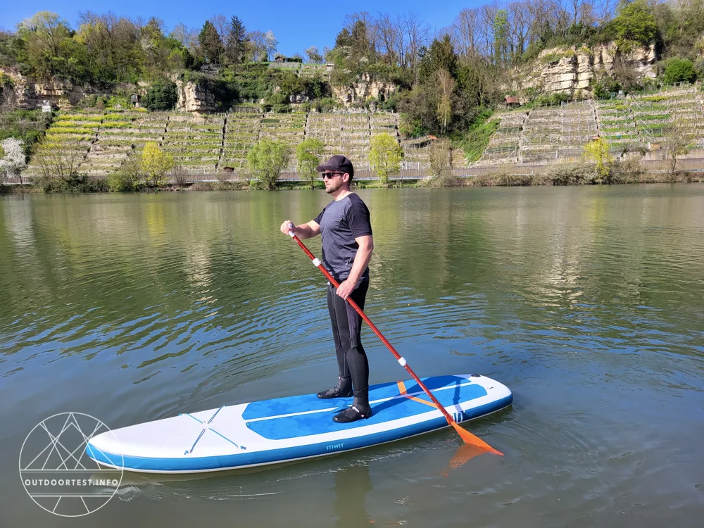 Itiwit Stand up Paddle Board ultra kompakt und stabil 10 Fuß (max. 130 kg) mit Paddel und Doppelhubpumpe