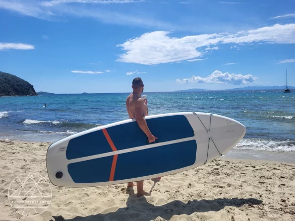 Itiwit Stand up Paddle Board ultra kompakt und stabil 10 Fuß (max. 130 kg) mit Paddel und Doppelhubpumpe